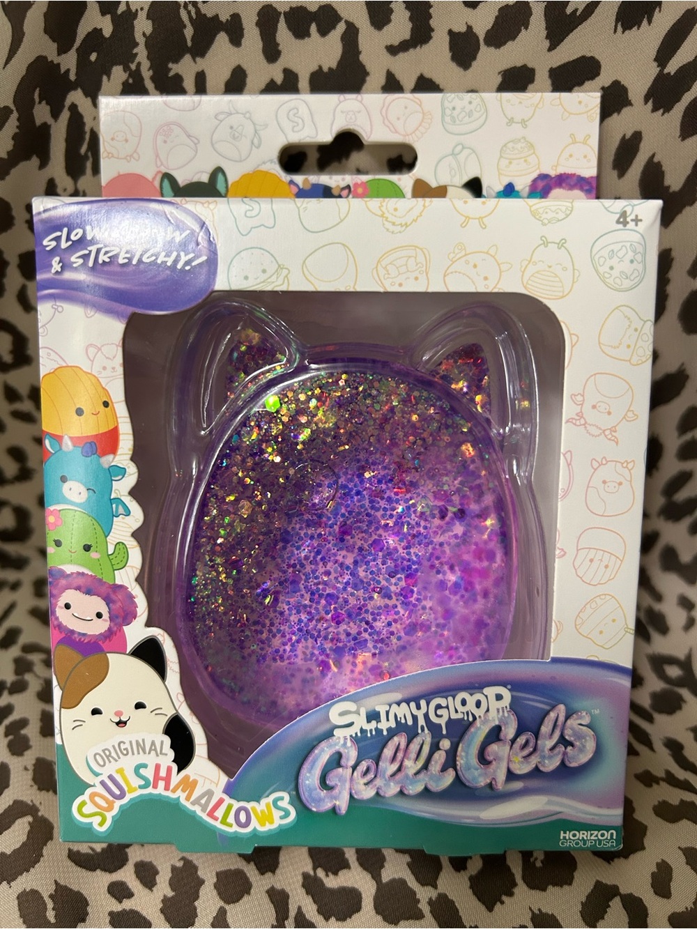 Squishmallows Slimy Gloop Gelli Gel Squishy- Purple